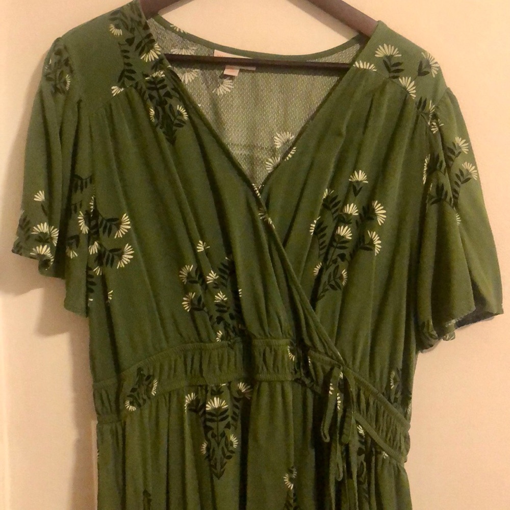 Knox Rose green floral dress XXL